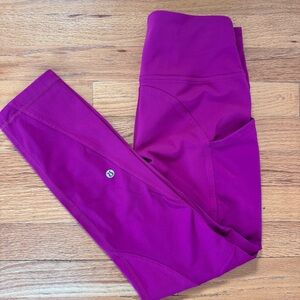Lululemon Align High Rise Crop With Pockets Fuschia Women’s 6